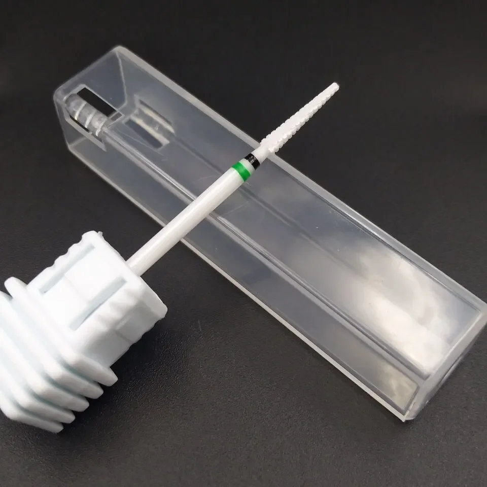 Keramik Nagel Bohrer 3/32 "Rotary Häutchen Sauber Grat Bits Für Maniküre Elektrische Bohrer Zubehör Nagel Schönheit Werkzeuge-L358T