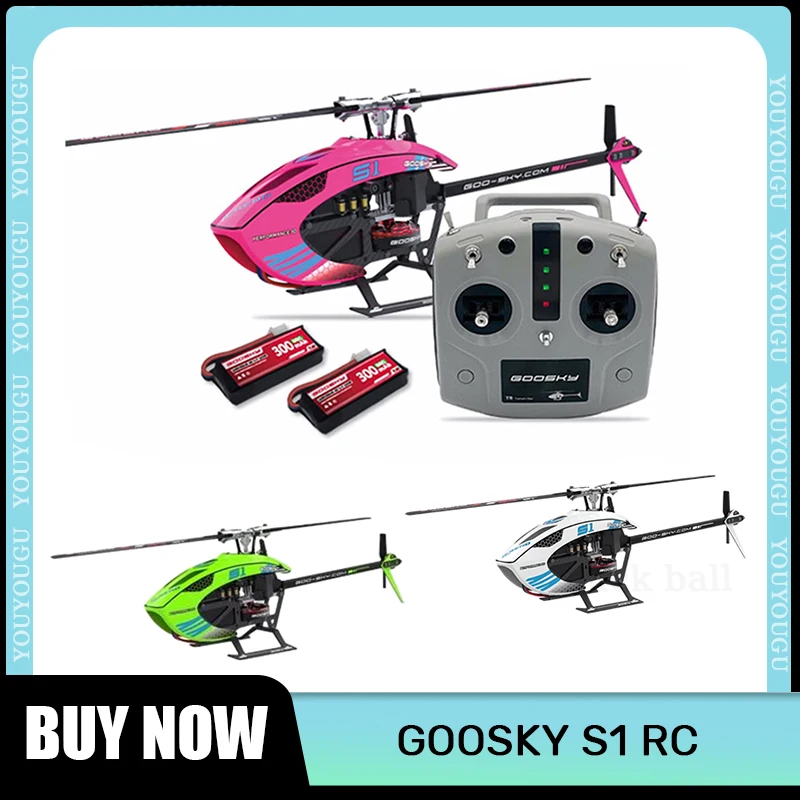 Goosky S1 Bnf/Rtf 3d 6ch Stunt Double Brushless Motor Direct Drive Helicopters Flybarless Aircraft Model Rc Airplane Kids Toys