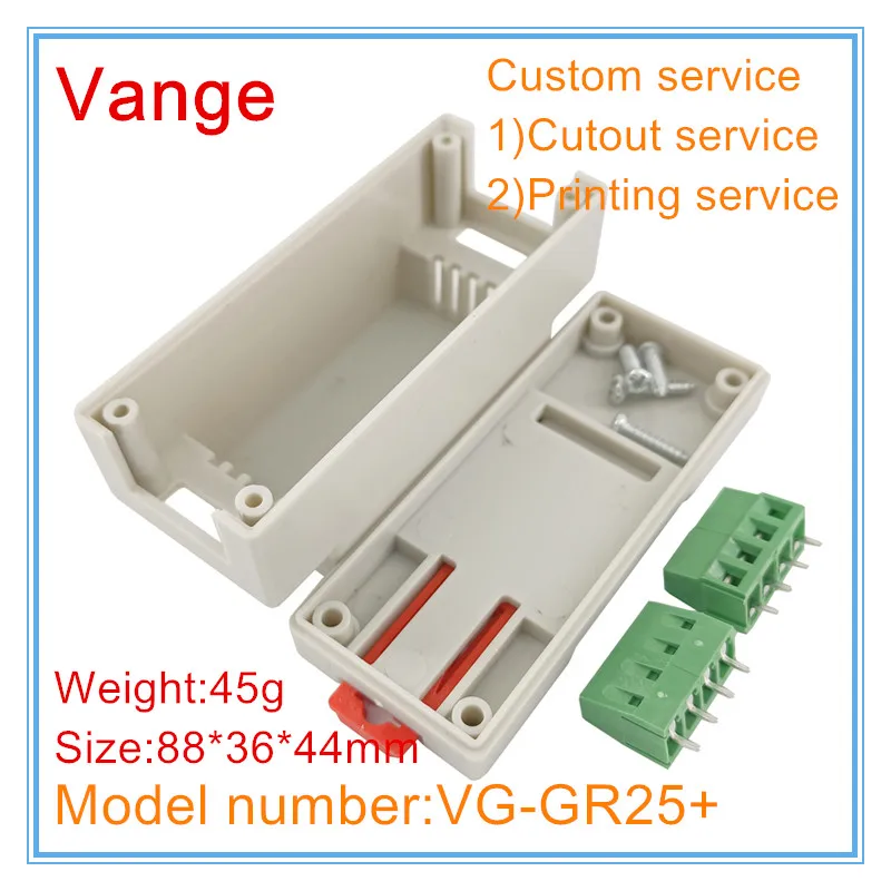 Vange terminal block junction box 88*36*44mm ABS plastic enclosure din rail box