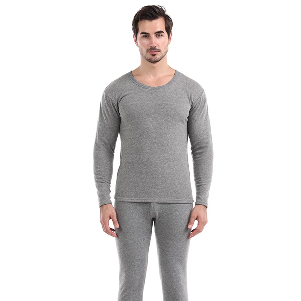 

Fleece Lining Men's Thermal Underwear Set Cold Weather Winter Top & Bottom Set High Elasticity Warm Long Johns for Men