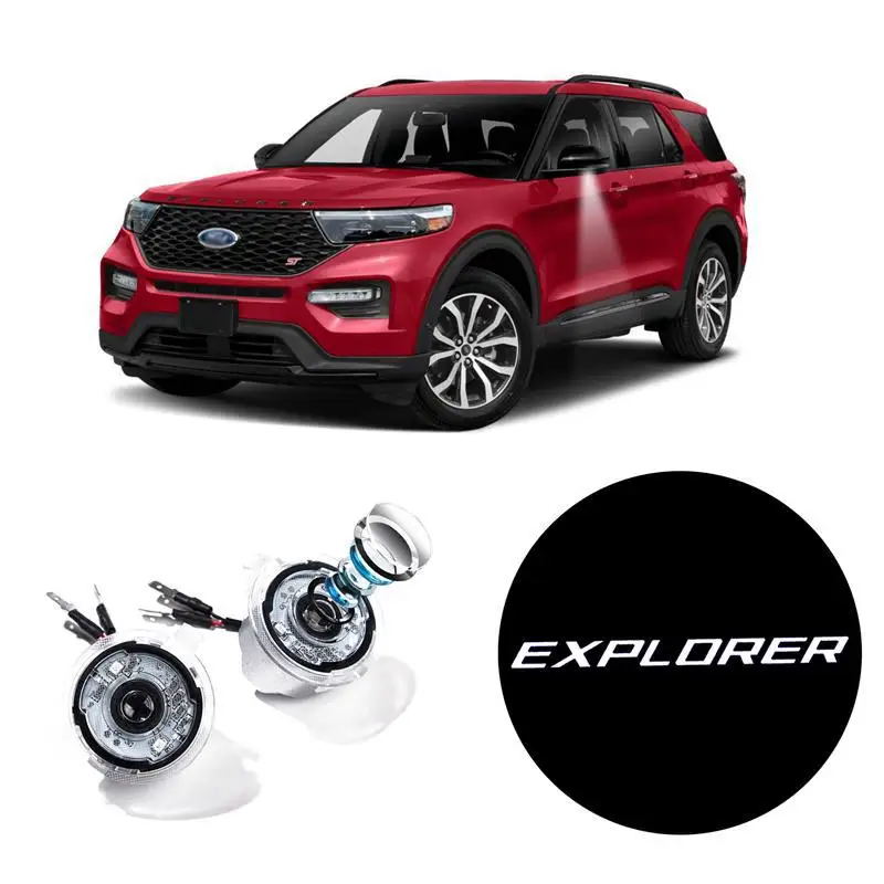 

2pcs Led Car HD Rearview Mirror Welcome Lights for Ford Logo Projection Lamp Mondeo EXPLORER Max FOCUS Edge Equator Sport Escape