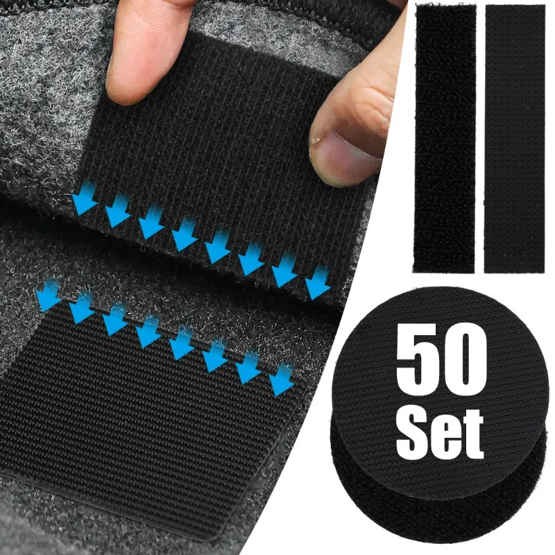 Car Carpet Anti-slip Fixing Sticker Universal Auto Floor Mat Magic Tape Patch Fasteners Cushion Fixing Self-Adhesive Sticker