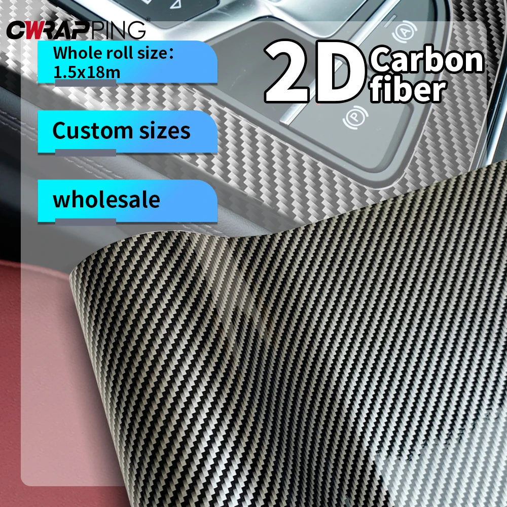 

Car Sticker Vinyl 2D Carbon Fiber Customized Stickers Personalized 150cm Waterproof Self-adhesive for Car Body Films Custom Wrap
