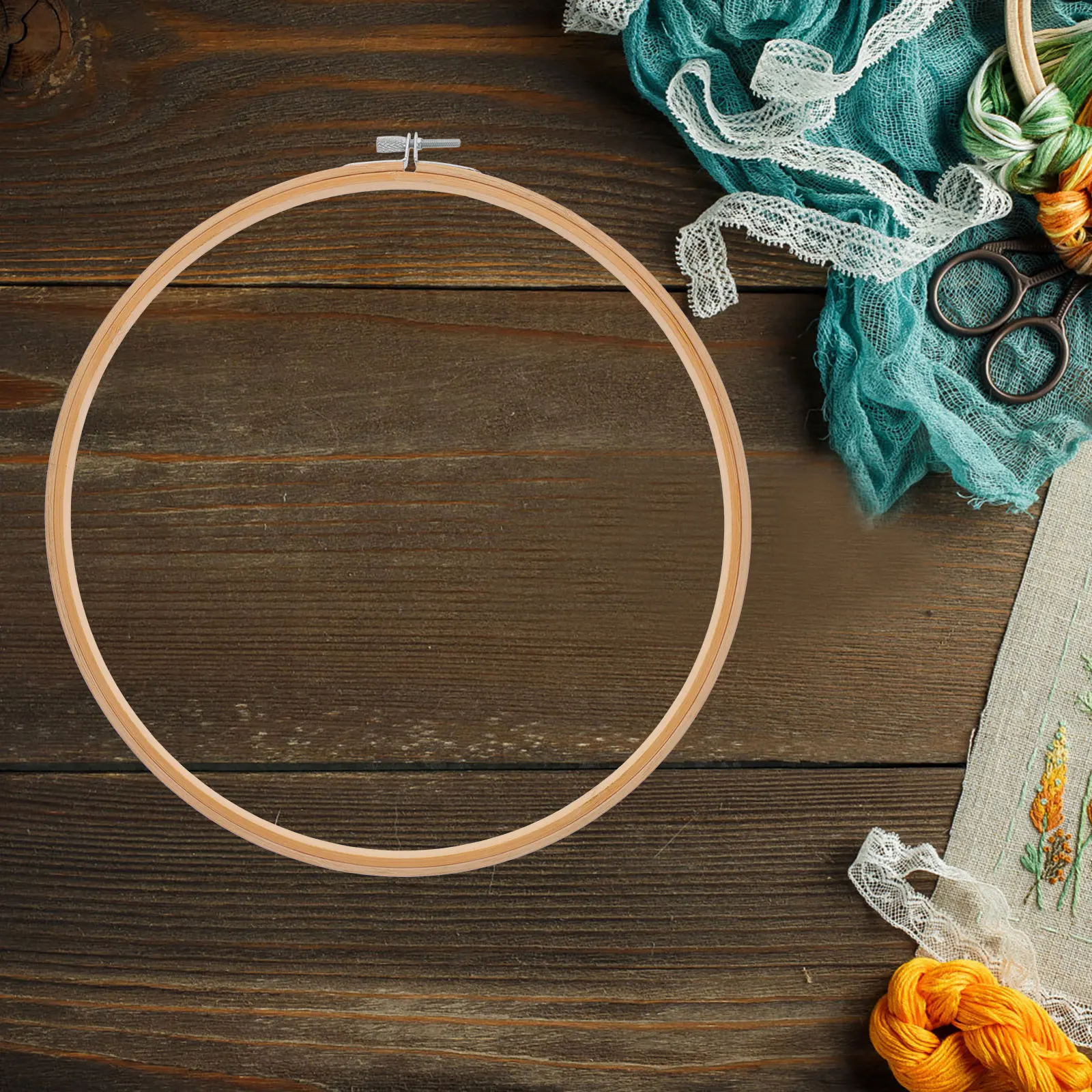 10 Pcs Embroidery Tightening Kit DIY Circle Square Hoop Cross Stitch Bamboo Ring