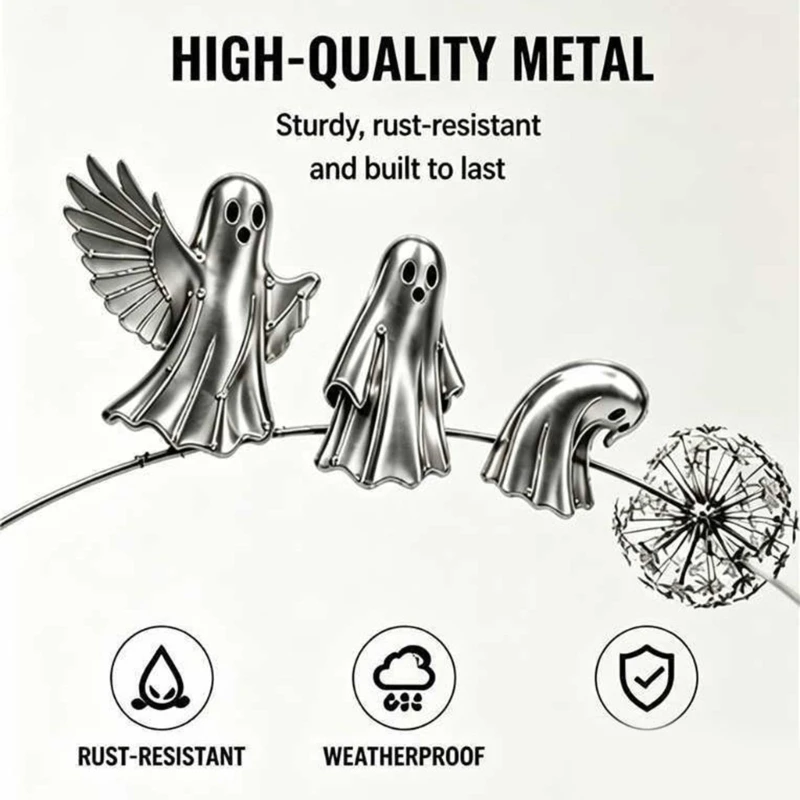  Outdoor Garden Stakes for Seasonal Display, Metal Lawn and Yard Accent with Direct Soil Placement for Planting Spaces