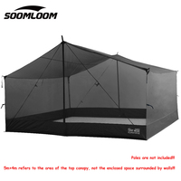 Soomloom Mesh Screen for 5x4M Tarp – Lightweight Mosquito Tent with Skirt, Insect-Proof Mesh Shelter for Summer Outdoor Camping