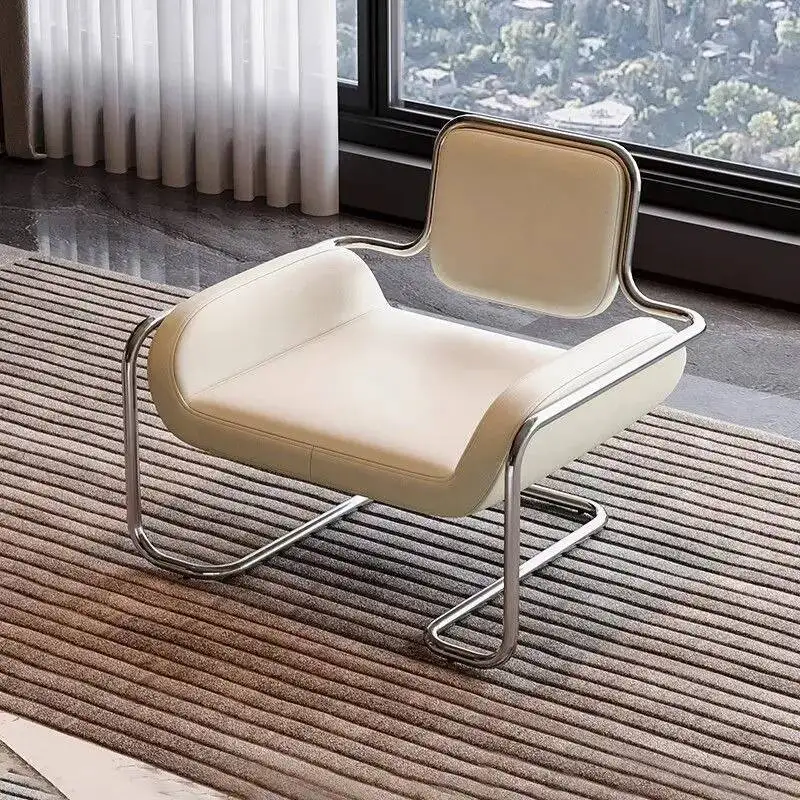

Stainless Steel Irregular Convex-Shaped Creative Chair for Homestay, Hotel Reception and Leisure Single Seating