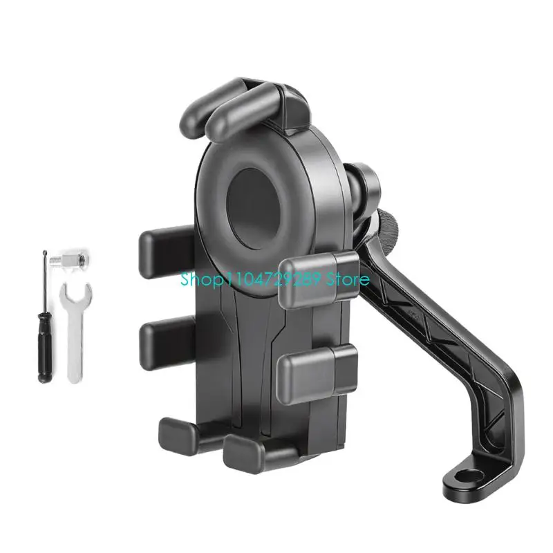 D8KE Strong Plastic Motorcycle Handlebar Phone Mount with Technology