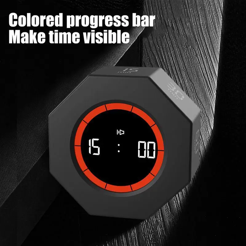 Digital Timer Productivity Cube Timer  Digital Sensor LED Display  Preset Time Kids Time Management Kitchen Countdown Timer
