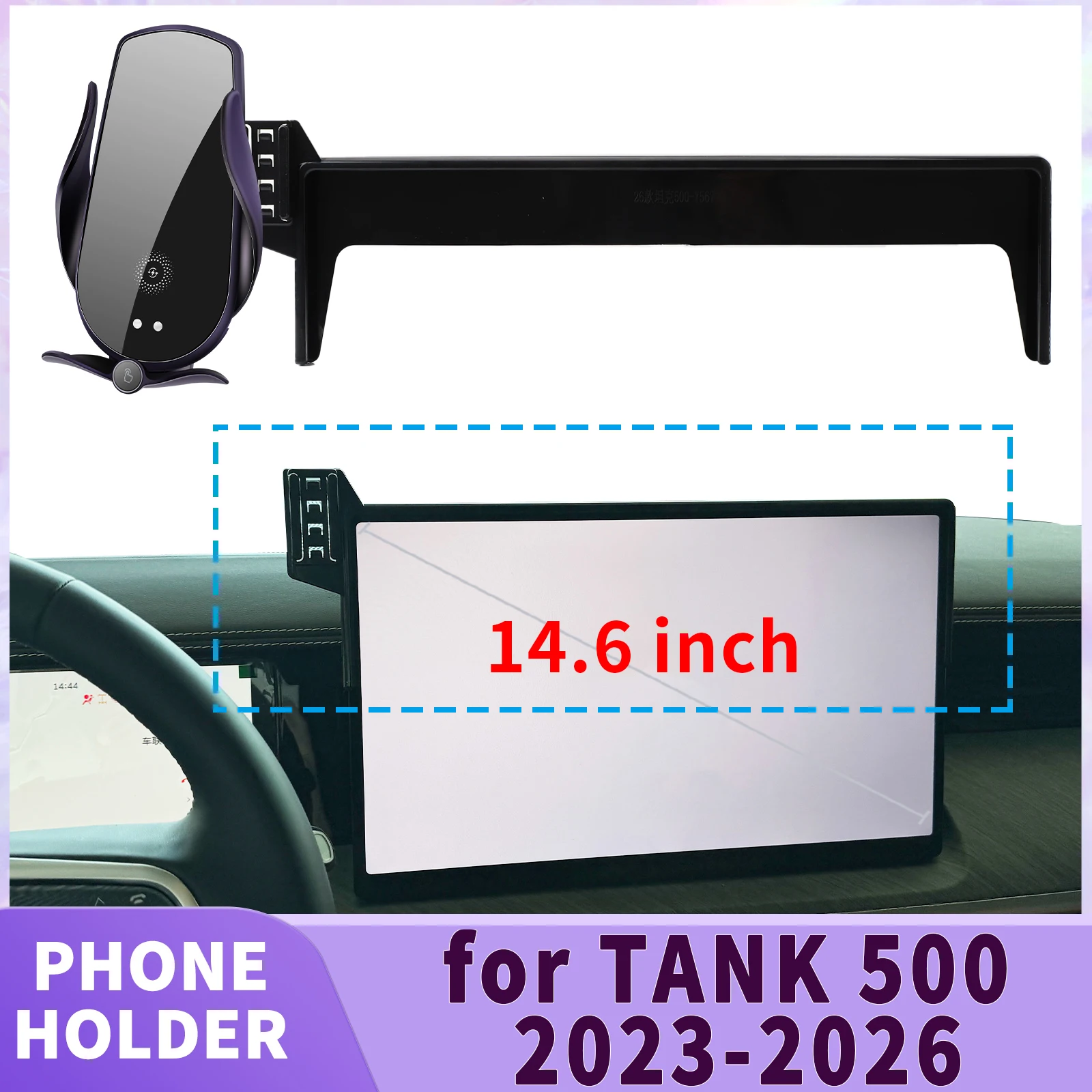 

fit for TANK 500 2023 2024 2025 2026 Screen Base Phone Holder Mount ​​ Secure Clip Car​​ accessoires