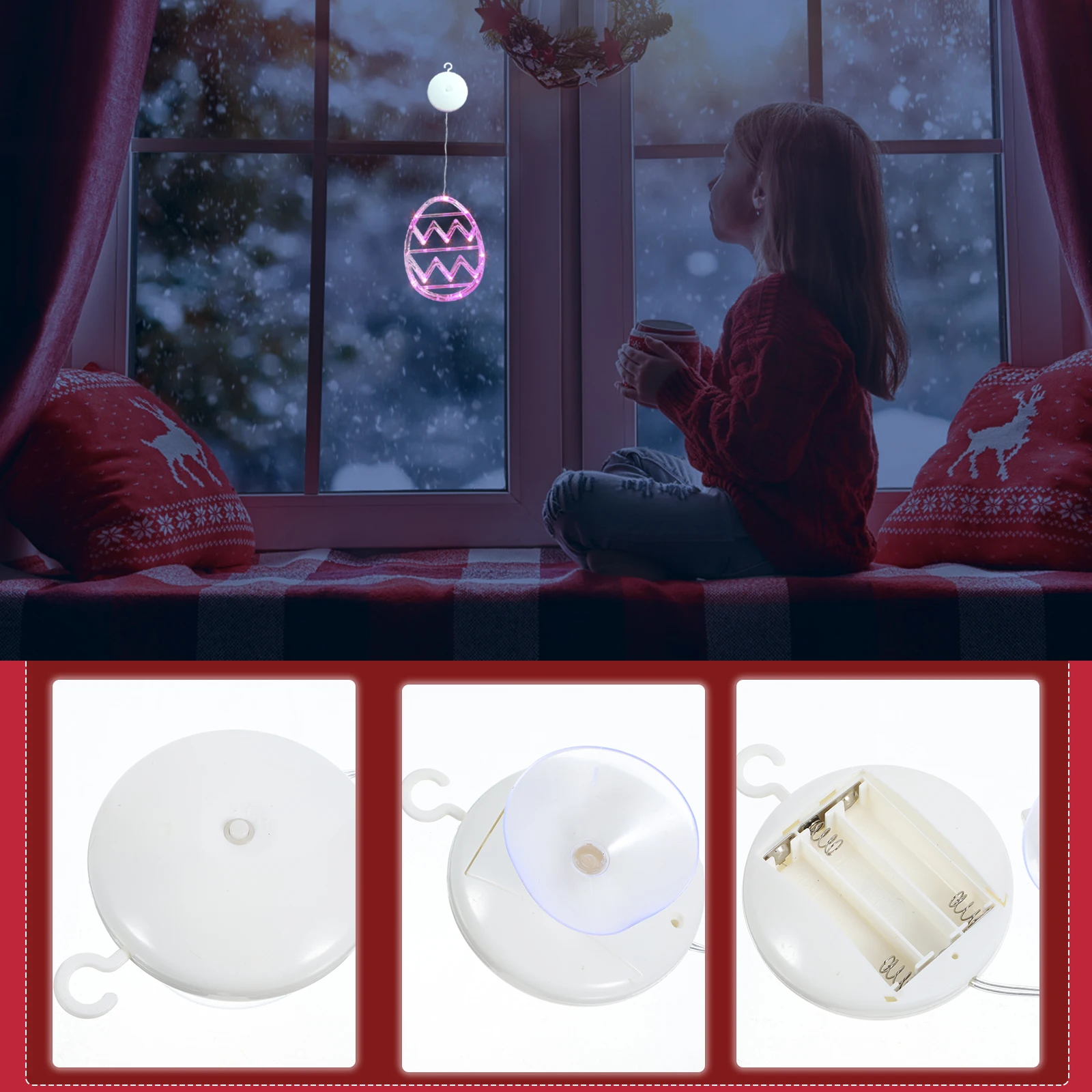 

with Suction Cup Easter Egg Lights Decorations Plastic Hanging Eggs to Decorate