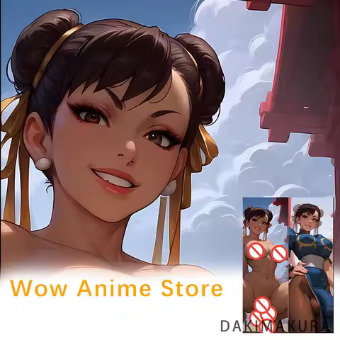 Dakimakura Cover Chun Li Futa Anime Double-Sided Print Pillowcase Gift Life-Size 2way Body Pillow