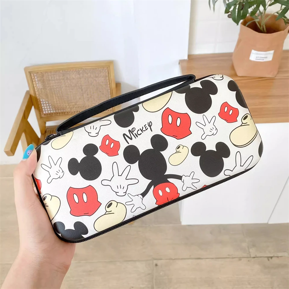 Storage Bag for Nitendo Switch NS Oled Game Console Protective Case Disney Mickey Minnie Sanrio Kitty Leopard Pattern Cover