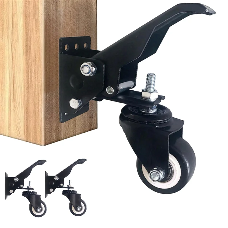 Ruedas retráctiles AA19 con función de elevación y bajada Carga máxima resistente de 700 libras 2 piezas