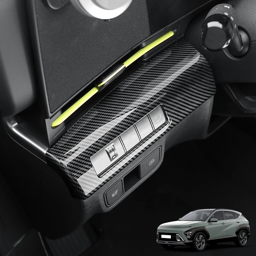 

Car Interior Red Headlight Adjustment Button Cover Trim For Hyundai Kona SX2 2024 2025 2026 LHD Interior Parts