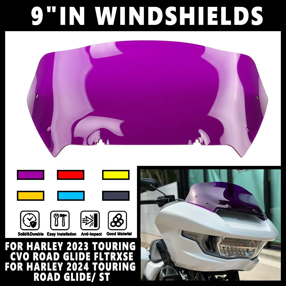 

For Harley 20232024 TOURING CVO 121 117 Road Glide ST FLTRXSE NEW Motorcycles Accessories 9"Windshields Windshield Wind Deflecto