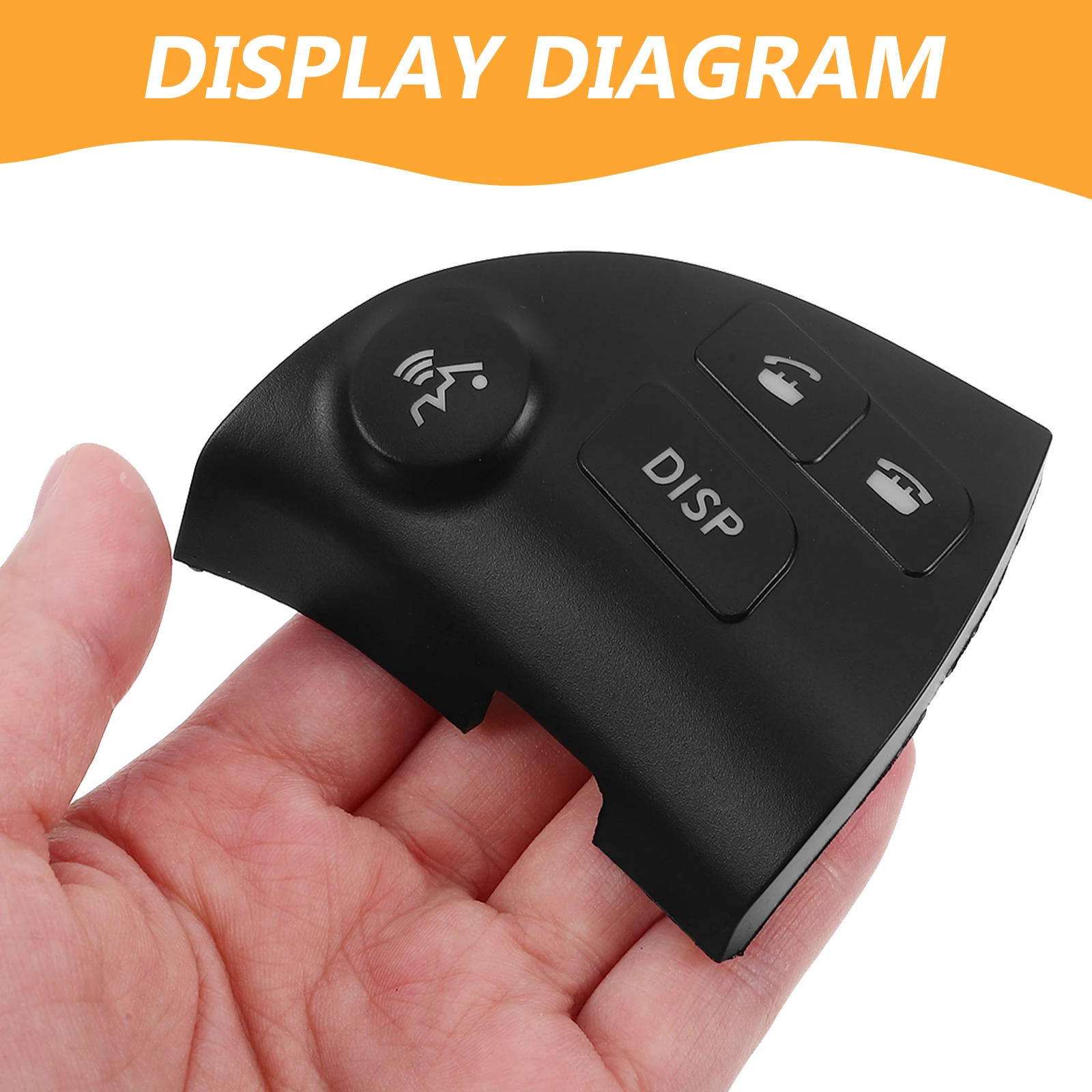 

Steering Wheel Buttons 1 Pair Gray Car Interior Control Switches Multifunctional ABS Material Easy Install Relay
