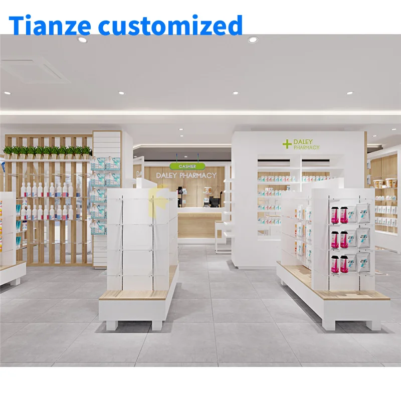 （customized）Drugstore Pharmacy Medical Store Counter Furniture Design Pharmacy Shelves Pharmacy Shop Interior Design