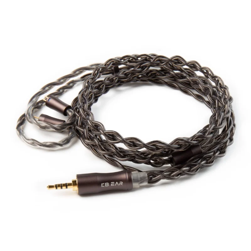 KBEAR Hazy 6N Graphene+Copper-Silver Alloy Mixedly Braided Upgrade Cable MMCX/2Pin Connector 3.5mm/2.5mm/4.4mmPlug Earphone Wire