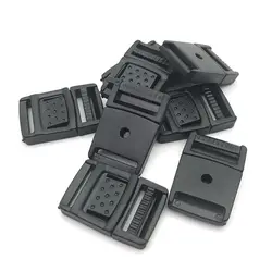 10 Stuks Plastic Zwart En Wit Gebogen Gesp Slot Tas Veiligheid Gespen Paracord Armband Kant Release Gespen Touw Aanpassing Gesp