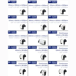 2 Roll Tags Compatible for Brother Thermal Printer QL570 DK 22205 DK11209 DK22205 Continuous and Die-Cut Standard Address Labels