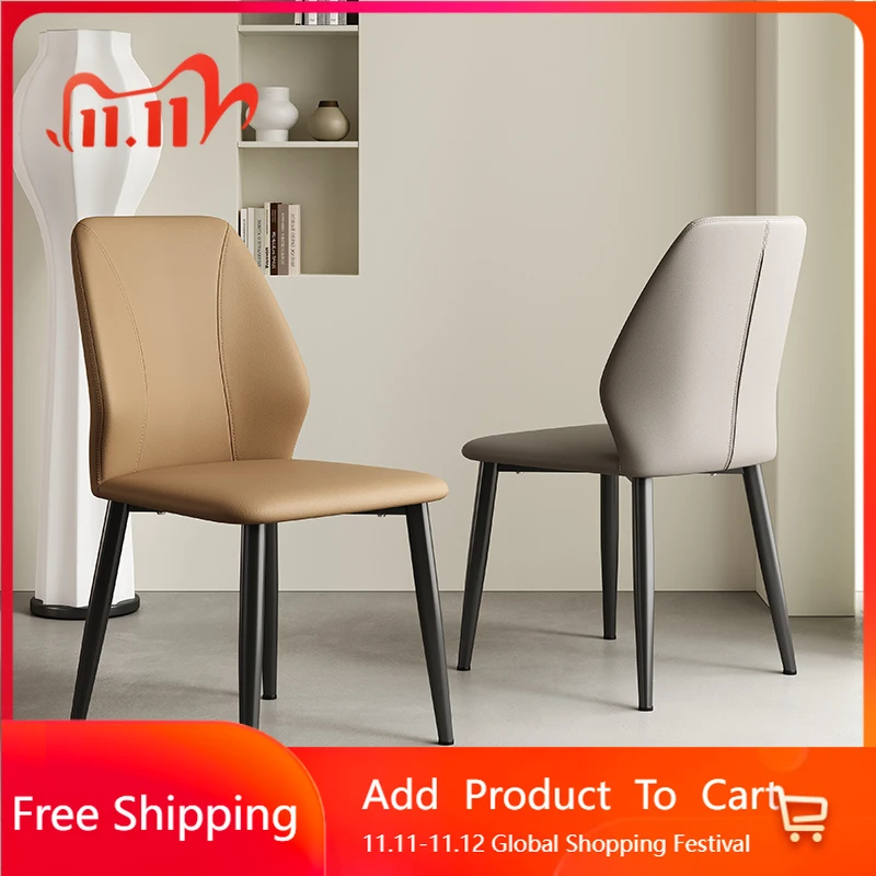 

Light Luxury Dining Chair Modern Italian Designer Comfortable Minimalist Clear Chairs Lounge Waiting Muebles Home Furniture