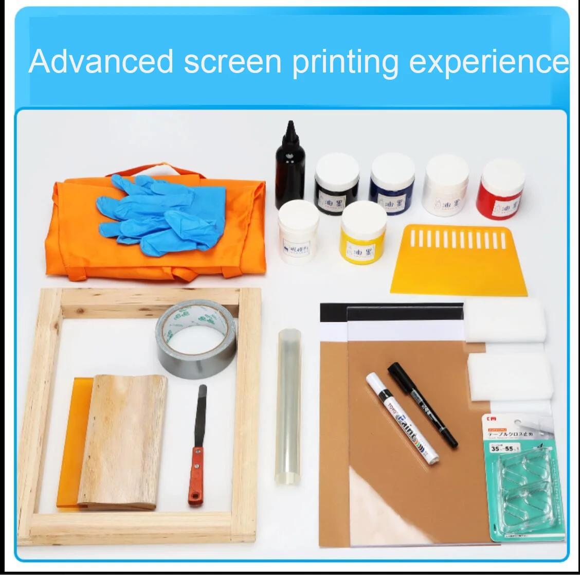 Zeefdruktool Diy Zeefdruk Compleet Materiaalpakket Set Rollende Handzeefdrukplaat Maken Gereedschap