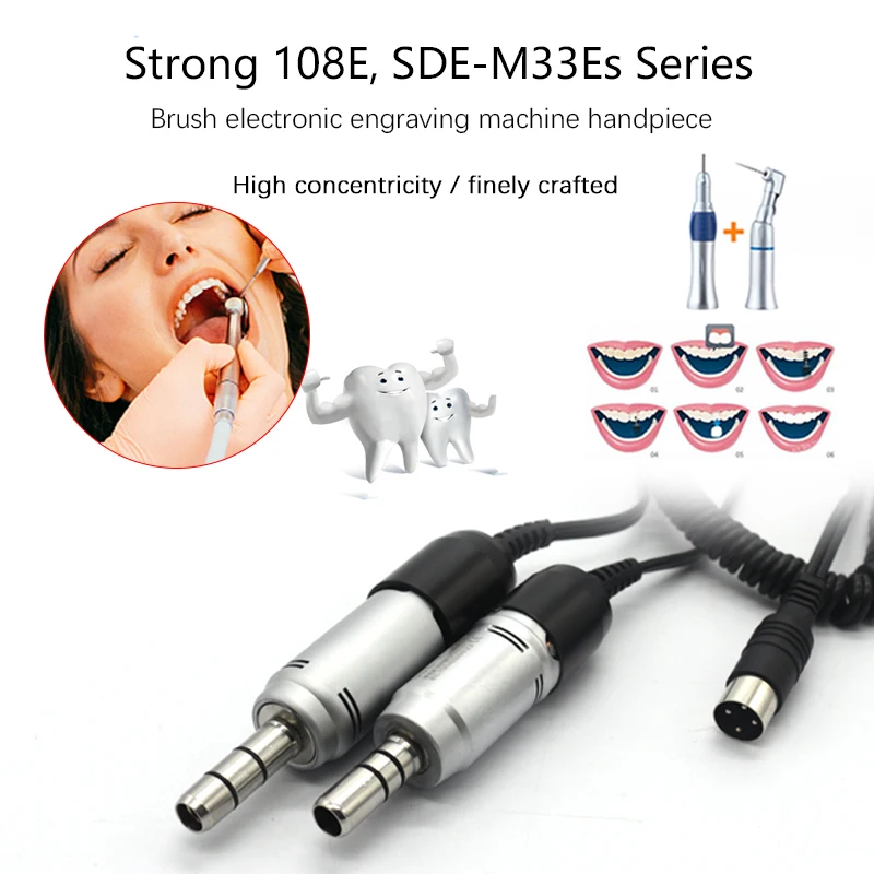 Kit di lucidatura dentale 35000rpm Mini maniglia del motore per la clinica di lucidatura dentale 108E M33Es forte Micro motore