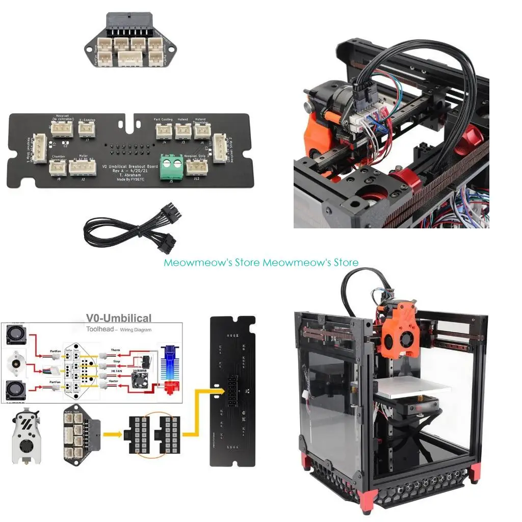 

W91A Voron V0.1 Инструмент для крепления шлангокабеля для головки включает термистор температуры камеры