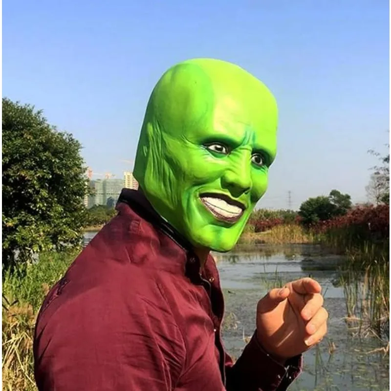 Green Masks Jim Carrey Movie Novelty Monster Carry Latex Cosplay Mask Halloween Masquerade Party Costume Fancy Dress Accessories