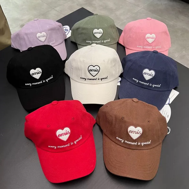 emis Baseball Cap Vintage Soft Top Peaked Cap Retro All-match Sun Hat Daily Outdoor Sports Travel Wear Unisex Cotton Sun Visor