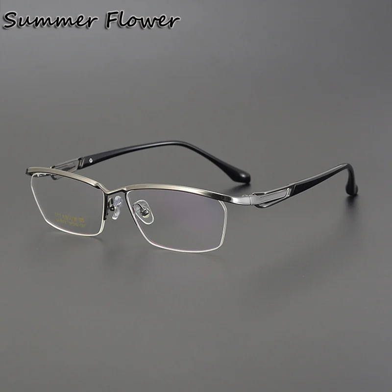 Japan Design Eyewear Pure Titanium Top Quality Frame High End Glasses Gentlemen Light Weight Optical Prescription Spectacles