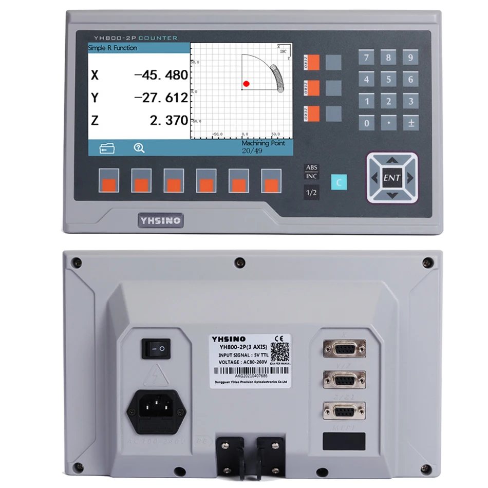 BIG LCD DRO 2 3 4 5 Axis Digital Readout 13 Languages Display YH800-2P YH800-3P YH800-4P YH800-5P TTL DB9