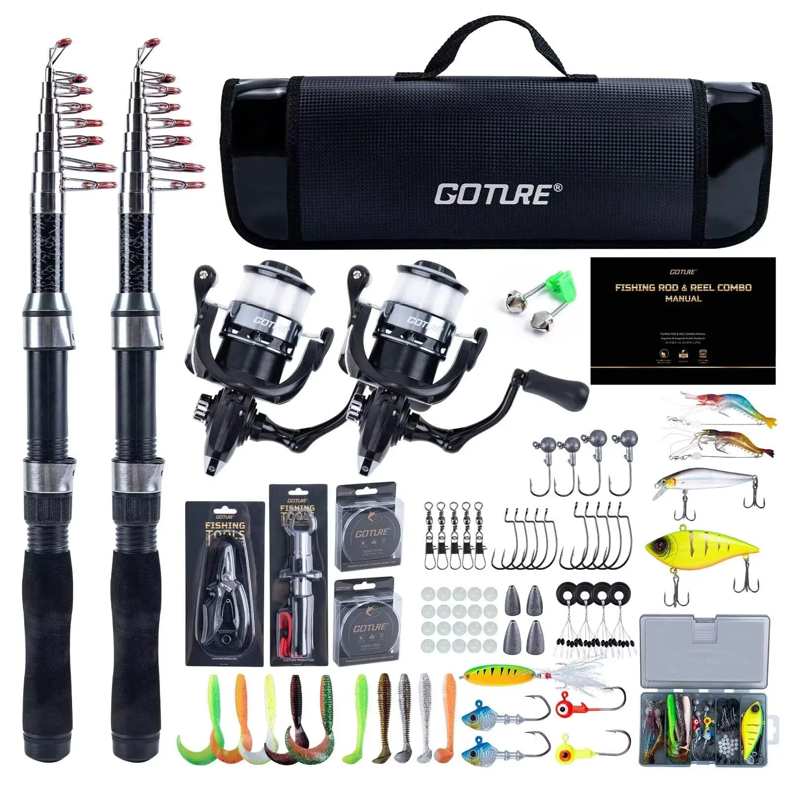 Combo de pesca telescópico Goture – Kit completo para viaje - imagen 5