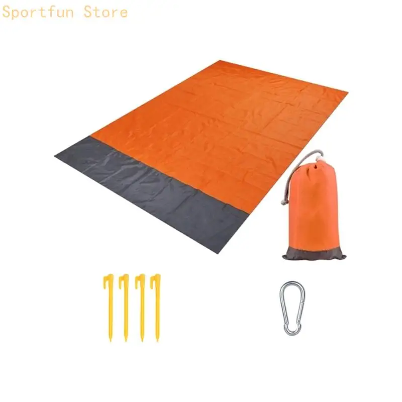 Large Outdoor Blanket Packable Ground Cushion, Water-Resistant Backing for Beach Camping Park and Lawn Comfort X7JD