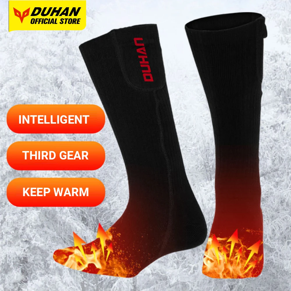 Winter Heated Socks Motorcycle Thermal Outdoor Men Cycling Socks Electric Rechargeable Warmer Socks Fishing Ski Heating Socks