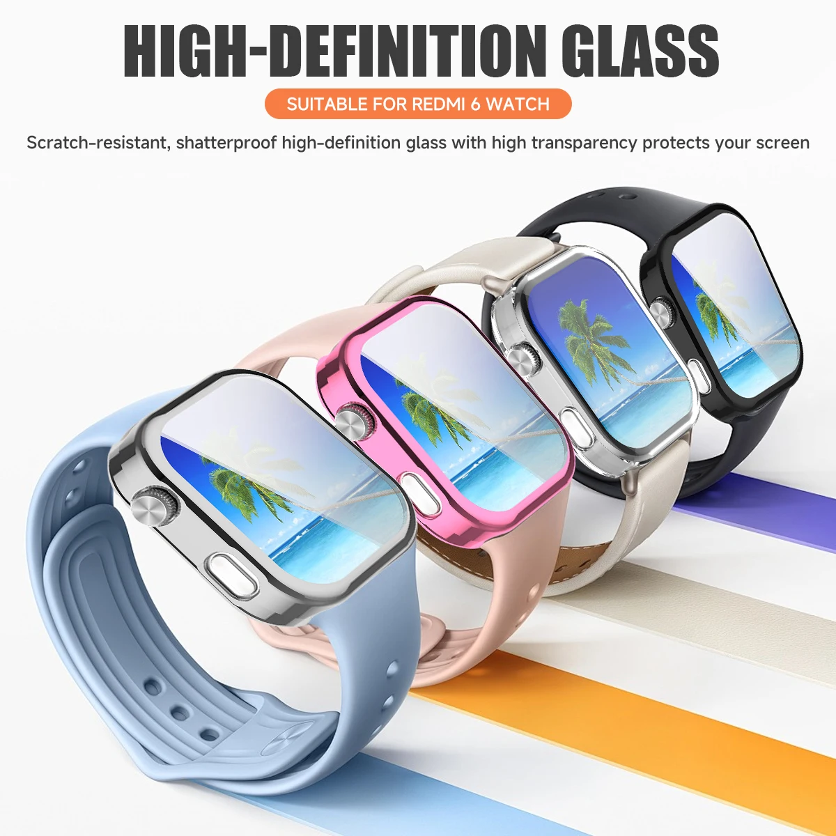 غطاء حماية من مادة TPU لساعة Redmi Watch 6 الذكية حافظة حماية لملحقات Redmi Watch 6