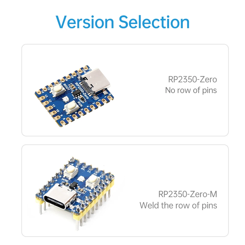 Type-C RP2350-Zero Mini Development Board Based On For Raspberry Pi Dual Core Processor Built-in Temperature Sensor 150MHz