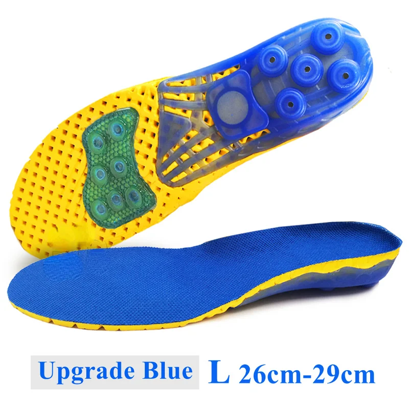 Silicone Sapatos Ortopédicos Sole Palmilhas, EVA Primavera Arch Inserções de Apoio, pés chatos, fascite plantar, Foot Care