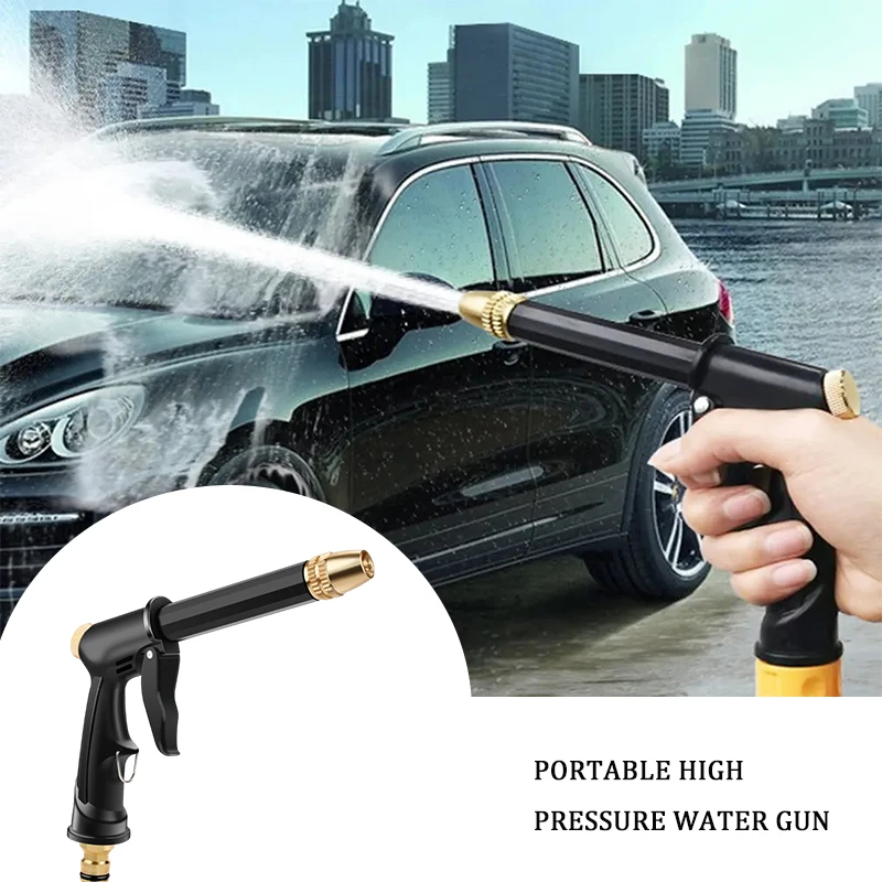 Portable High-pressure Water Gun For Cleaning Car Wash Machine Garden Watering Hose Nozzle Sprinkler Foam Water Gun