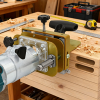 Mortising Jig for 65mm Trimming Machine-2 In 1 Slotting Bracket Invisible Fasteners Punch Locator Linear Track Woodworking Tool