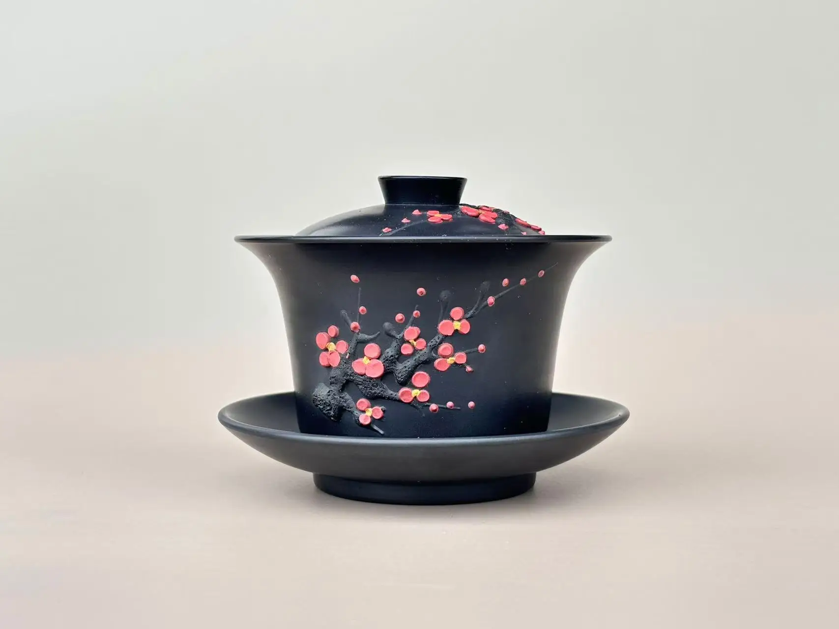 

Jianshui-Handmade Plum Blossom Carving Gaiwan Teacups Tea Pot(Not Yixing Zisha) Kung Fu Tea Set, Drinkware Tea Ceremonyemony