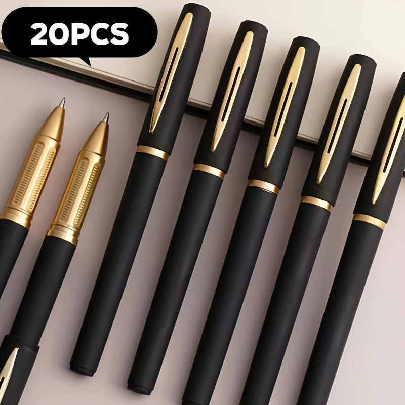 

20pcs Plastic Medium Gel Pens for Business Large Capacity Advertising Promotional Gifts School Hotel Conference Supplies