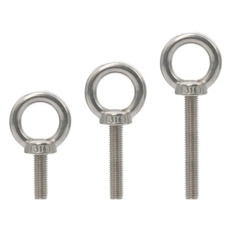 316 Stainless Steel Marine Lifting Eye Bolts M5 M6 M8 M10 M12 M14 M16 Heavy Duty Eyebolts Ring Hooking Thread Eye Screws