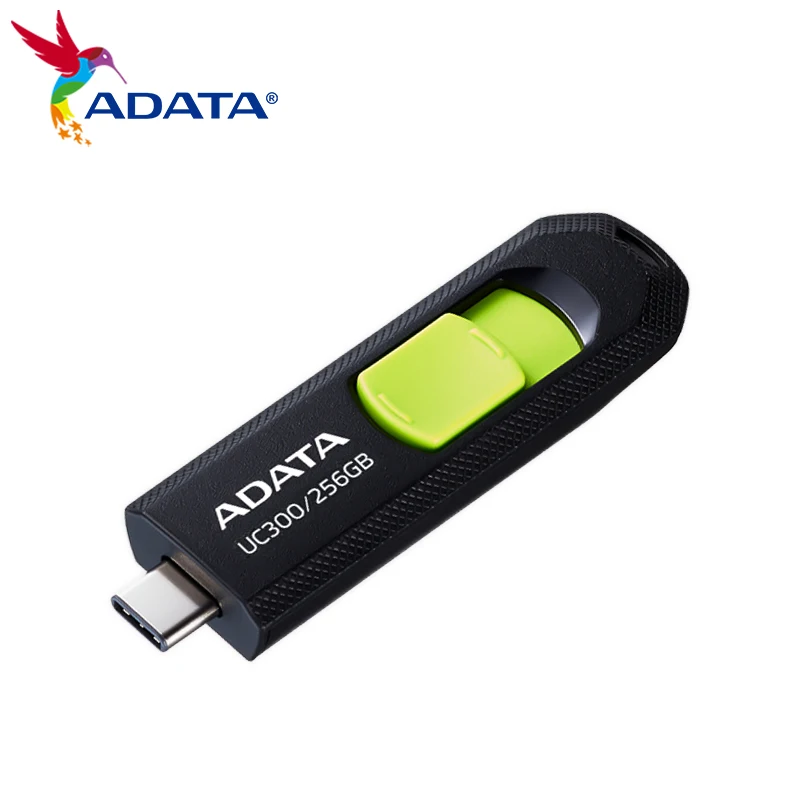 ADATA USB 3.2 Type-C Pendrive 32GB 64GB 128GB 256GB High Speed U DIsk Portable UC300 Retractable Pen Drive Flash Memory Stick