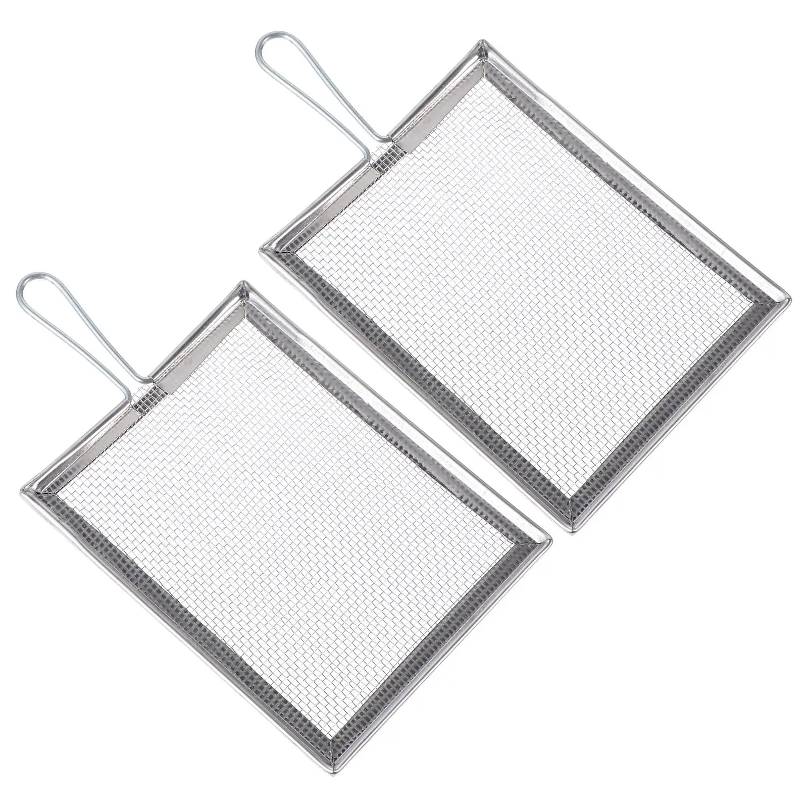 

2Pcs Square Stainless Steel Fine Mesh Strainer Craft Tool Mud Filter Screen Sieve Pottery Accessories Reusable