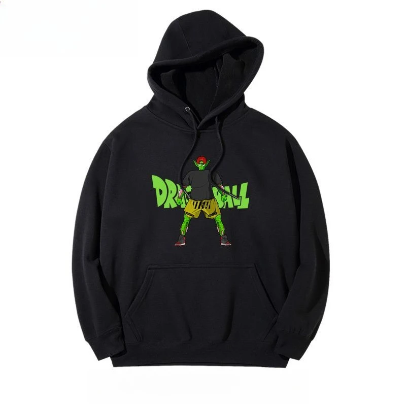 

Dragon Ball 2025 New Hot Hoodie Men's White Cotton Piccolo Character Green Skin Black Gi Flagship Store Oversized Anime