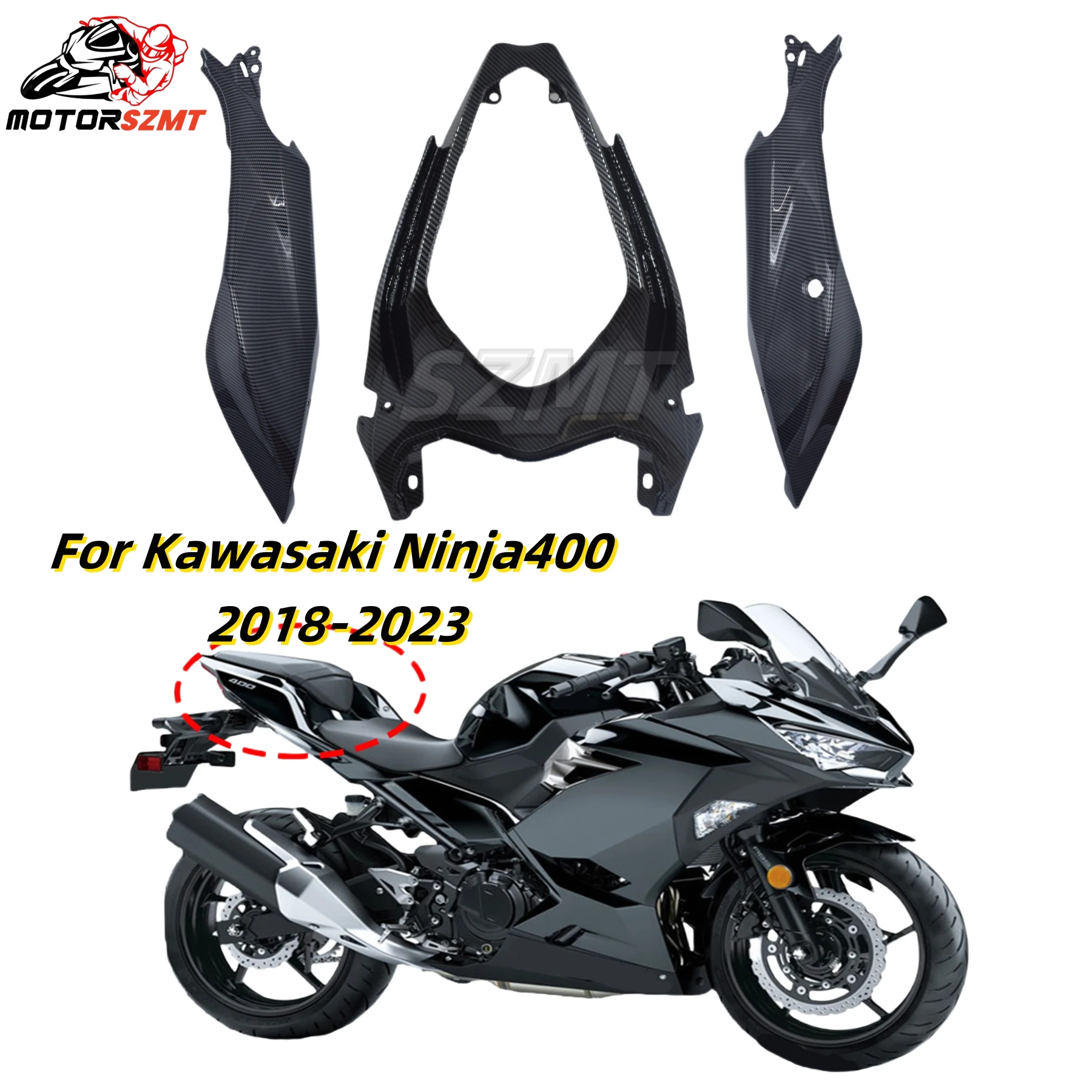 

Motorcycle Rear Passenger Cowl Seat Back Cover Fairing Part For KAWASAKI NINJA 400 ninja400 Z400 ABS KRT EX400 2017-2022 2023