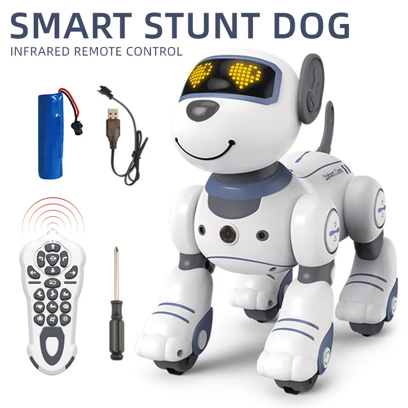 2025 AI Smart Robot Dog - Control de voz, detección táctil, juguete para mascotas programable, regalo para niños y niñas (baile RC)