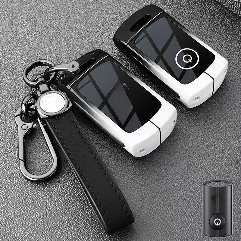 Zinc Alloy Motorcycle Key Case Cover Shell Protector Fob Holder for Yamaha XMAX300 NMAX155 NVX Janus Keychain Accessories